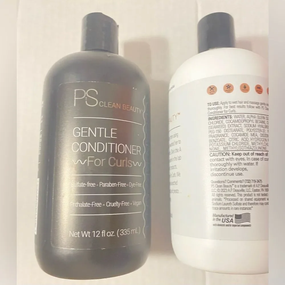 🛍️ Ps Clean Beauty Gentle Shampoo + Conditioner Curls Vegan Sulfate-free12FL0Z💥
